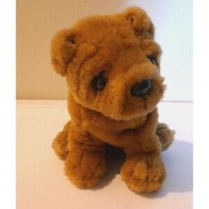 Shar Pei Dog Plush 5" Puppy Brown Petal Plush Stuffed Animal Toy Cuddle With Me